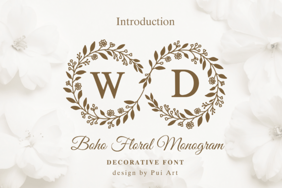Boho Floral Monogram: A Font That Breathes Life Into Your Creations