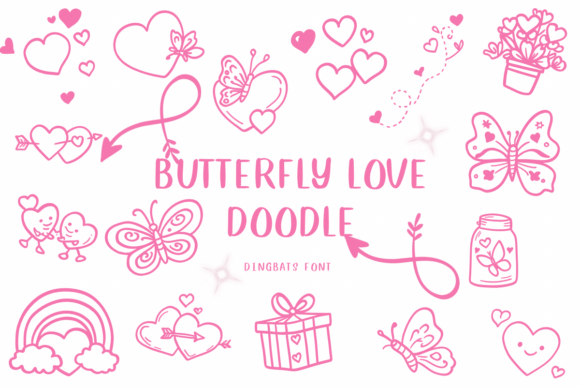 Butterfly Love Doodle: A Font That Adds Magic to Branding
