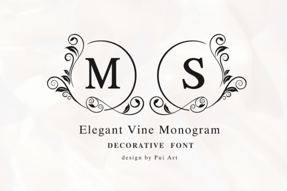Elegant Vine Monogram: A Font for Timeless Editorial Design
