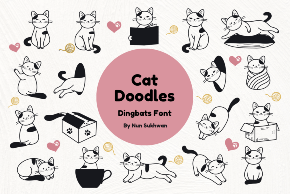 Enhance Your Brand with Cat Doodles: A Versatile Font for Creative Campaigns