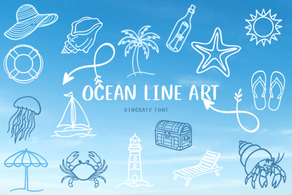 Font Choice That Speaks Volumes: Ocean Line Art in My Campaign Workflow