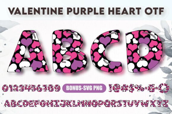 Valentine Purple Heart Font for Stunning Digital Campaigns